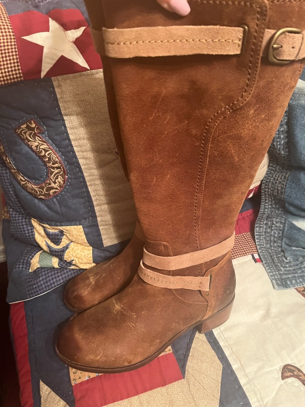 UGG Women's Chestnut Suede Mid-Calf Heeled Boots